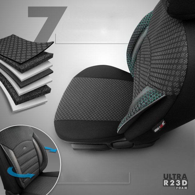 Cubre asientos sport negro